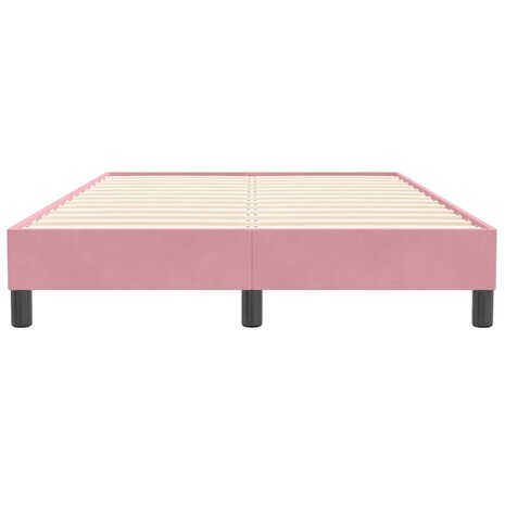 Boxspring zonder matras fluweel roze 120x210 cm 5
