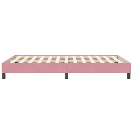 Boxspring zonder matras fluweel roze 120x210 cm 6