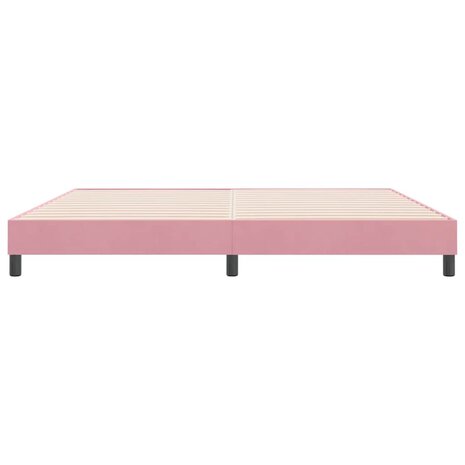 Boxspring zonder matras fluweel roze 180x210 cm 5