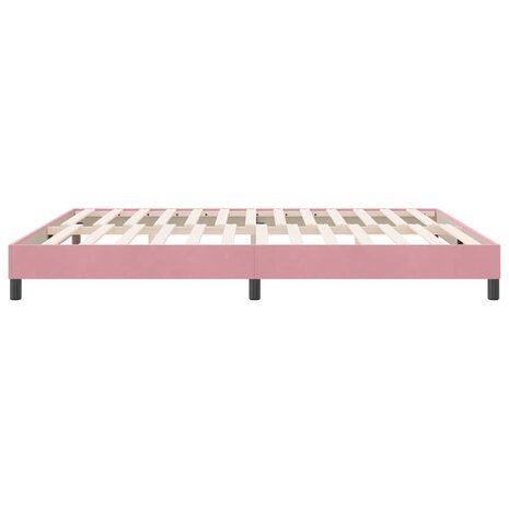 Boxspring zonder matras fluweel roze 180x210 cm 6
