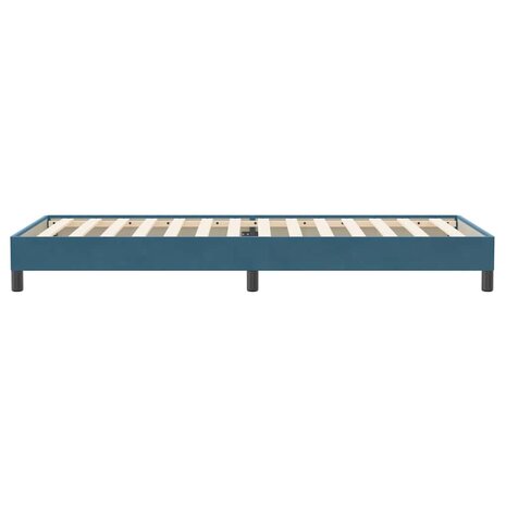 Boxspring zonder matras fluweel donkerblauw 90x220 cm 6