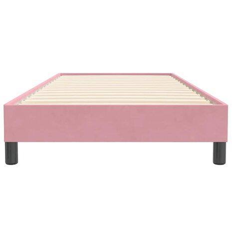 Boxspring zonder matras fluweel roze 90x220 cm 5