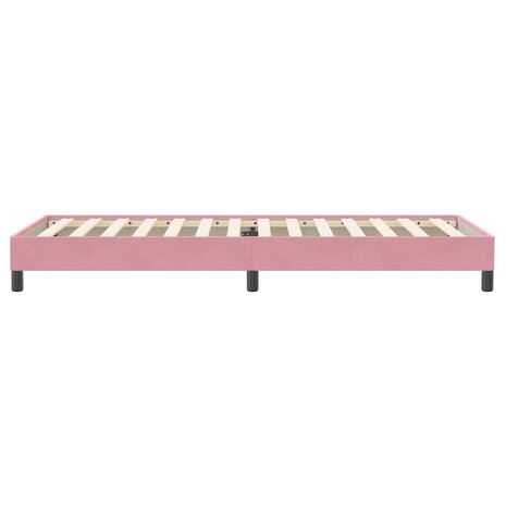 Boxspring zonder matras fluweel roze 90x220 cm 6