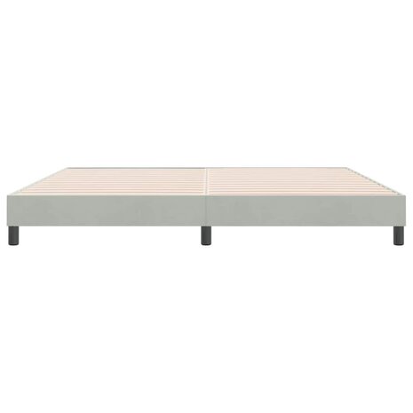 Bed boxspring zonder matras 180x220 cm fluweel lichtgrijs 5