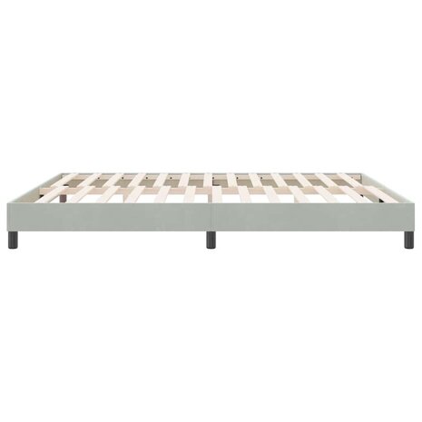 Bed boxspring zonder matras 180x220 cm fluweel lichtgrijs 6