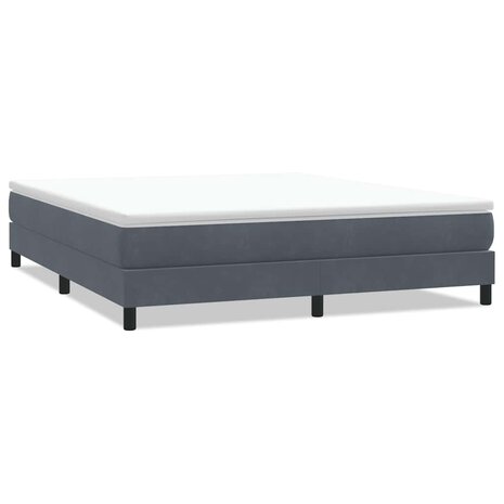 Boxspringbed zonder matras 180x220 cm fluweel donkergrijs 2