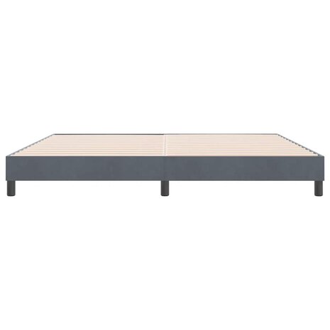 Boxspringbed zonder matras 180x220 cm fluweel donkergrijs 5
