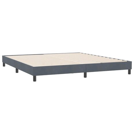 Boxspringbed zonder matras 180x220 cm fluweel donkergrijs 7