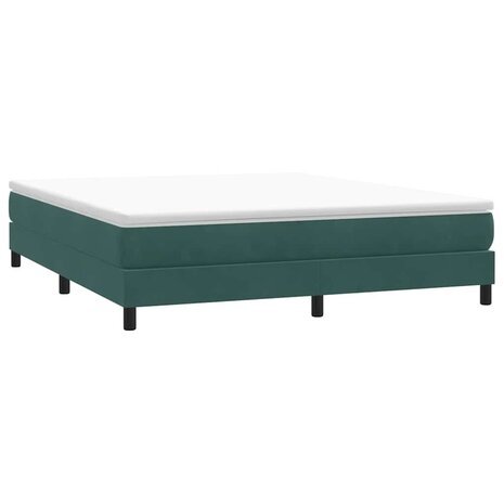 Boxspringbed zonder matras 180x220 cm fluweel donkergroen 3