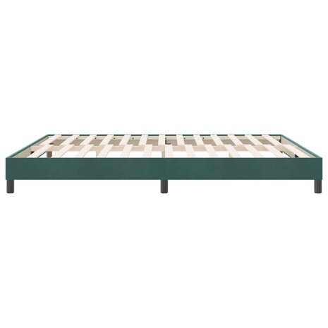 Boxspringbed zonder matras 180x220 cm fluweel donkergroen 6