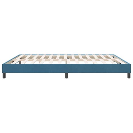 Boxspringbed zonder matras 180x220 cm fluweel donkerblauw 6