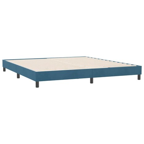 Boxspringbed zonder matras 180x220 cm fluweel donkerblauw 7