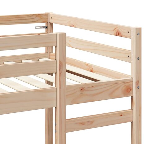 Hoogslaper bedframe Naturel 75 x 190 cm Massief grenenhout 8