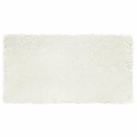 Nep Schapenvacht Tapijt Tafalla Wit 80 x 150 cm Polyester 2