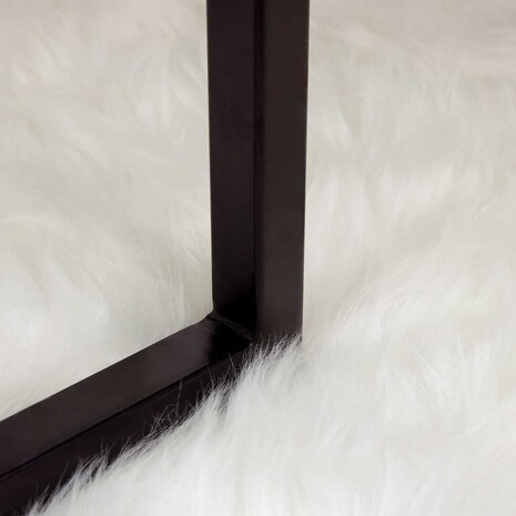 Nep Schapenvacht Tapijt Tafalla Wit 80 x 150 cm Polyester 5