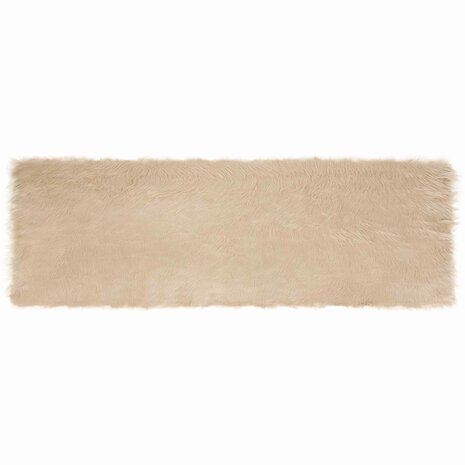 Nep Schapenvacht Tapijt Tafalla Beige 80 x 250 cm Polyester 2