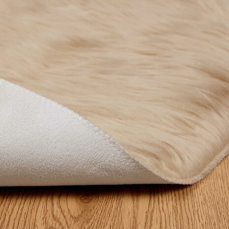 Nep Schapenvacht Tapijt Tafalla Beige &Oslash; 120 cm Polyester 6