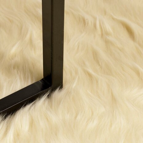 Nep Schapenvacht Tapijt Tafalla Cr&egrave;me &Oslash; 80 cm Polyester 5