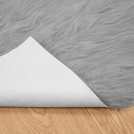 Nep Schapenvacht Tapijt Tafalla Grijs 120 x 170 cm Polyester 8