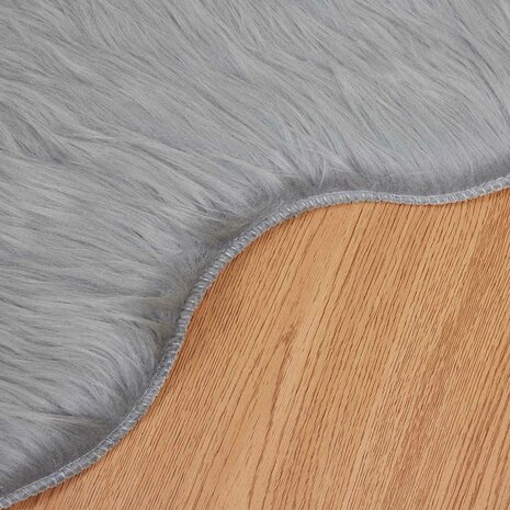 Nep Schapenvacht Tapijt Tafalla Grijs 50 x 80 cm Polyester 9