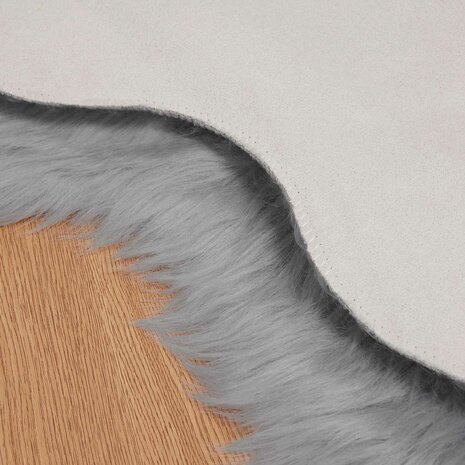 Nep Schapenvacht Tapijt Tafalla Grijs 80 x 120 cm Polyester 6