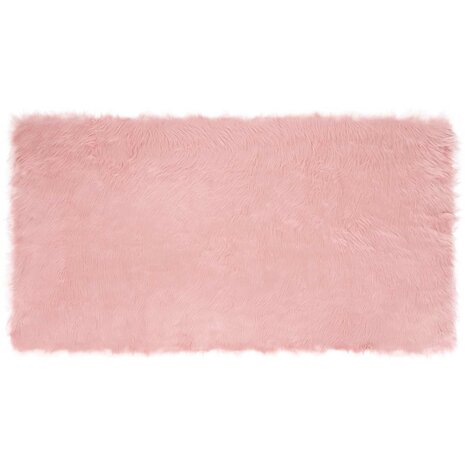 Nep Schapenvacht Tapijt Tafalla Roze 80 x 150 cm Polyester 2