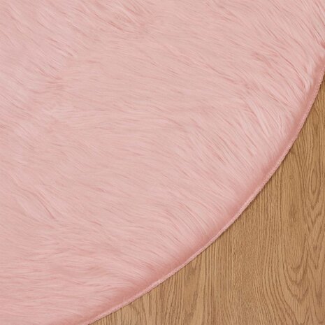 Nep Schapenvacht Tapijt Tafalla Roze &Oslash; 80 cm Polyester 6