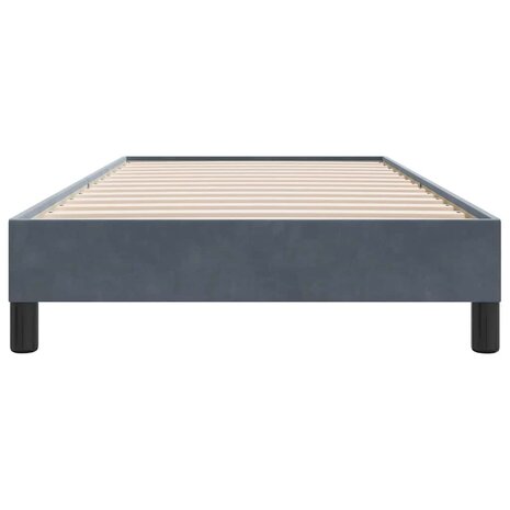 Boxspring zonder matras fluweel donkergrijs 90x210 cm 5