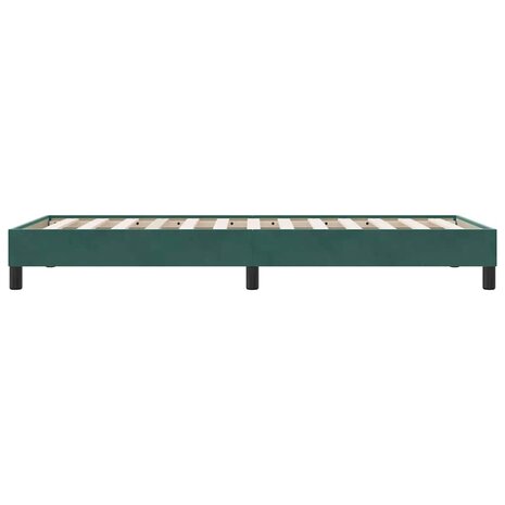 Boxspring zonder matras fluweel donkergroen 90x210 cm 6