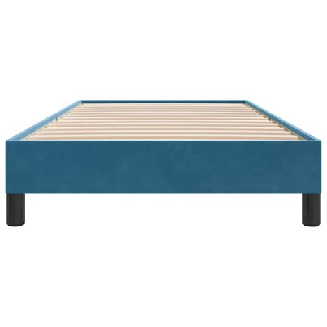Boxspring zonder matras fluweel donkerblauw 90x210 cm 5
