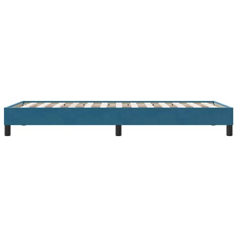 Boxspring zonder matras fluweel donkerblauw 90x210 cm 6