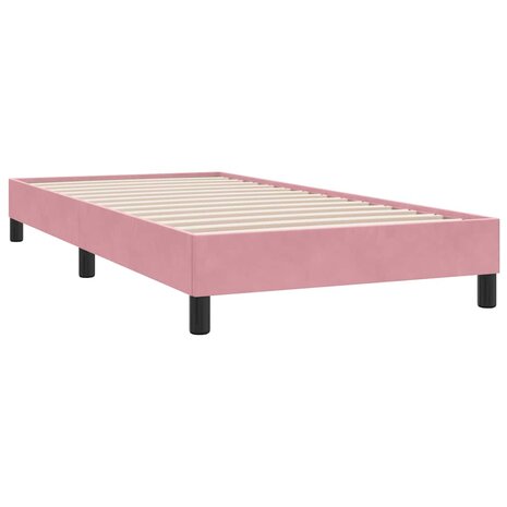 Boxspring zonder matras fluweel roze 90x210 cm 7