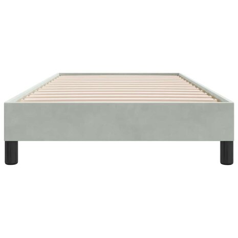 Boxspring zonder matras fluweel lichtgrijs 100x210 cm 5