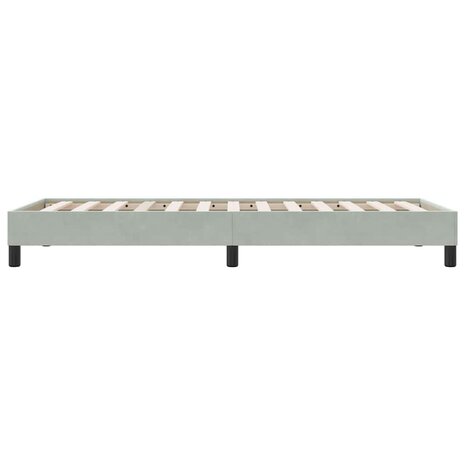 Boxspring zonder matras fluweel lichtgrijs 100x210 cm 6