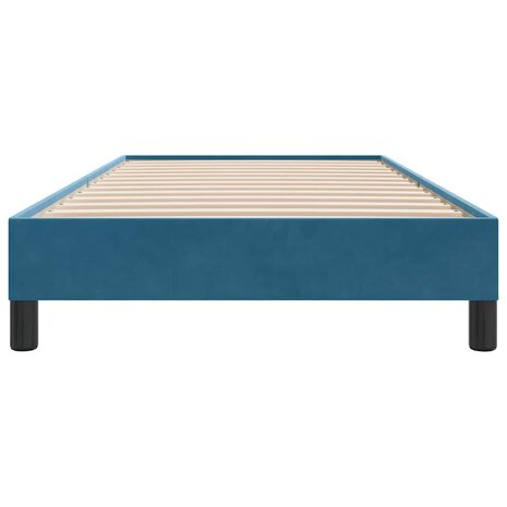 Boxspring zonder matras fluweel donkerblauw 100x210 cm 5