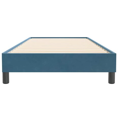 Boxspring zonder matras fluweel donkerblauw 80x220 cm 5
