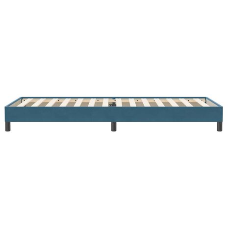 Boxspring zonder matras fluweel donkerblauw 80x220 cm 6