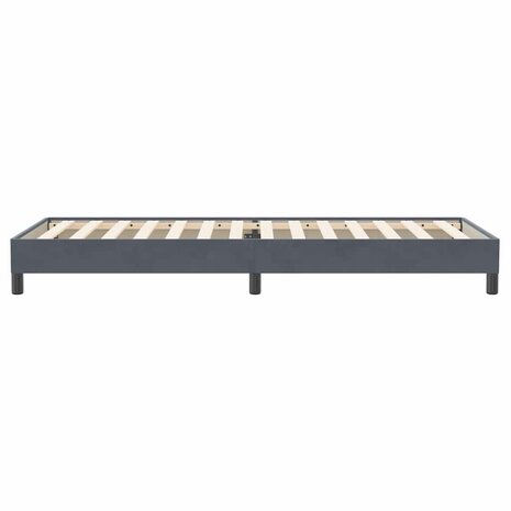 Boxspring zonder matras fluweel donkergrijs 90x220 cm 6