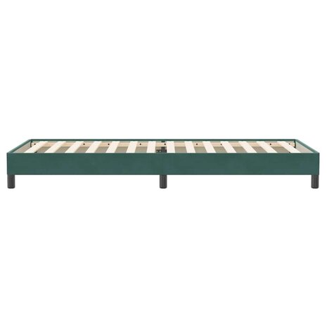Boxspring zonder matras fluweel donkergroen 90x220 cm 6