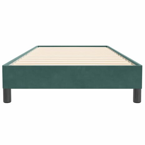 Boxspring zonder matras fluweel donkergroen 100x220 cm 5