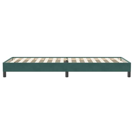 Boxspring zonder matras fluweel donkergroen 100x220 cm 6