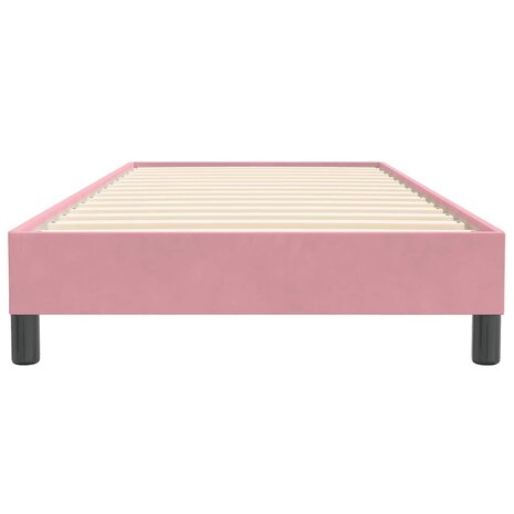 Boxspring zonder matras fluweel roze 100x220 cm 5