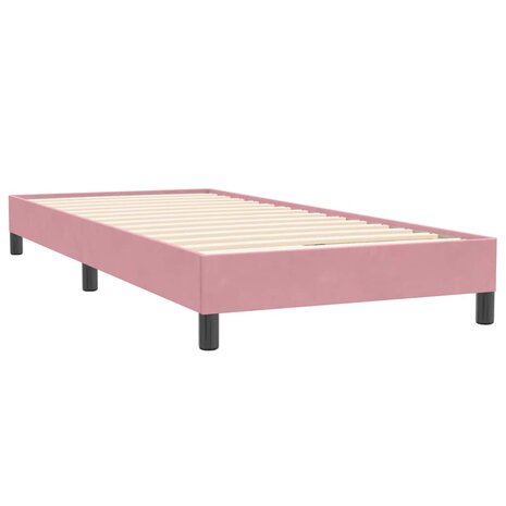 Boxspring zonder matras fluweel roze 100x220 cm 7