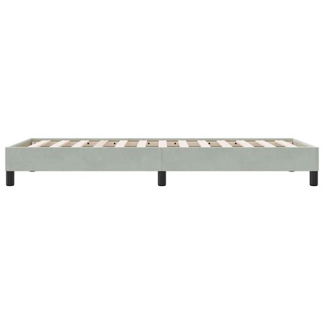 Boxspring zonder matras fluweel lichtgrijs 90x210 cm 6