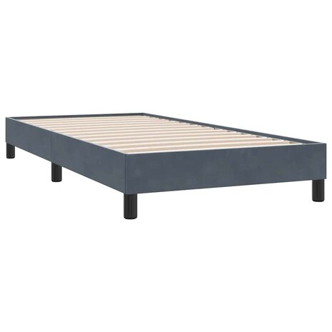 Boxspring zonder matras fluweel donkergrijs 100x210 cm 3