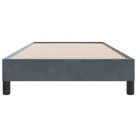 Boxspring zonder matras fluweel donkergrijs 100x210 cm 5