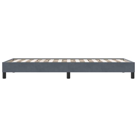Boxspring zonder matras fluweel donkergrijs 100x210 cm 6
