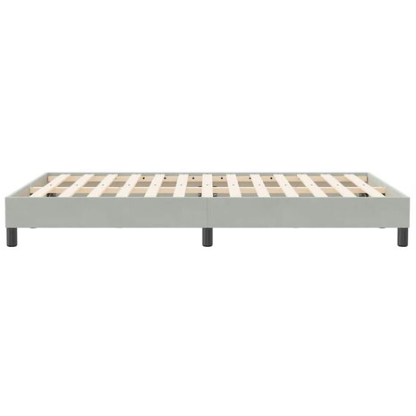 Boxspring zonder matras fluweel lichtgrijs 120x210 cm 6