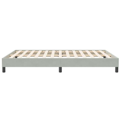 Boxspring zonder matras fluweel lichtgrijs 140x210 cm 6