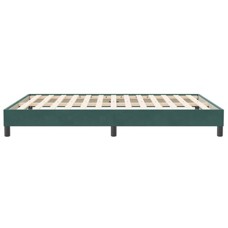Boxspring zonder matras fluweel donkergroen 140x210 cm 6